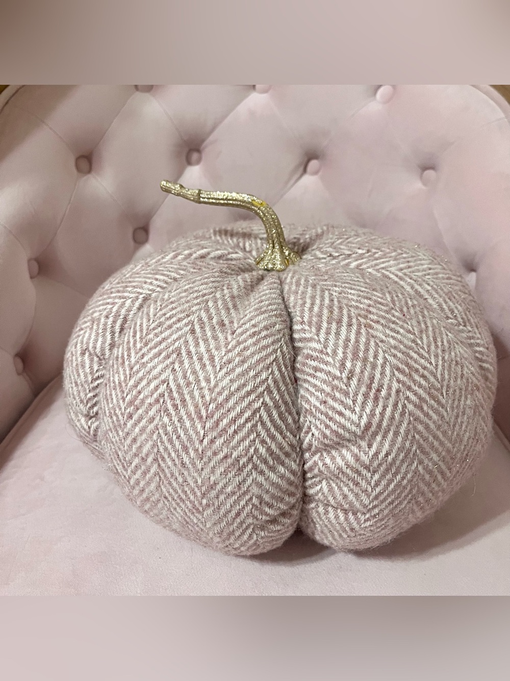 Large fabric pumpkin decor fall halloween